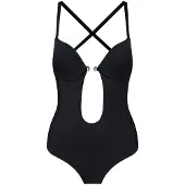 Bye Bra Shapingbody 'Low Back Sensual Bodysuit' zwart