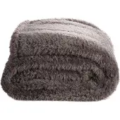 DoubleDry Teddy fleece deken ultrazacht 130x170 antraciet
