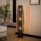 Zijlstra Vloerlamp Dublindo, zwart, Woon-/ Eetkamer, metaal, vloerlamp