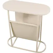 Loft42 Frits Bijzettafel met Tijdschriften- of Krantenbak - Metaal - Beige - 50x20x55