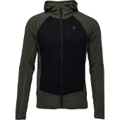 Black Diamond - Toerskikleding - M Coefficient LT Hybrid Hoody Tundra Black voor Unisex van Nylon - Maat L - Groen