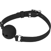 Rimba - Ball Gag - Siliconen Mondknevel Met Metalen Gesp - BDSM Mouthgag Met Verstelbare Band En Ademgaten