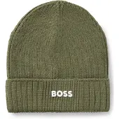 BOSS Muts olijfgroen / wit