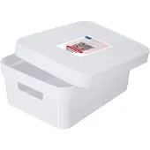 Curver Infinity - Opbergbox met deksel - Opberger - Kunststof - 11L - Wit