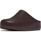 FitFlop Women Shuv Tumbled-Leather Clogs Chocolat-Schoenmaat 40
