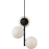 Nordlux Hanglamp Lilly 3-lichts zwart met witte bol