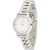 GUESS Analoog horloge 'BEJEWELED' zilver