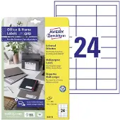 Avery Zweckform AVERY ultragrip Universele etiketten 3658-10 Permanent klevend A4 Wit 64,6 x 33,8 mm 10 Vellen à 24 Etiketten