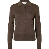 Selected Trui 'SLFThea' donkerbruin