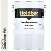 Holdbar Zwembadcoating Gebroken Wit (RAL 9010) 2,5 kg