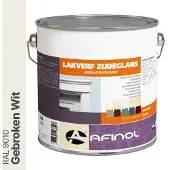 Afinol Zijdeglans Lakverf Gebroken Wit (RAL 9010) 2,5 liter