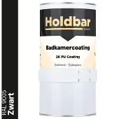 Holdbar Badkamercoating Zwart (RAL 9005) 1 kg