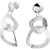 GLAMS oorhangers rondjes - 8 mm - Zilver