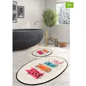 Conceptum Hypnose Asir - Badmat Set (2 stuks) - Groen Wit