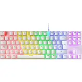 Mars Gaming MK80W, Kabel, USB, Mechanische schakelaar, QWERTY-indeling, RGB LED-verlichting, Wit