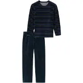 Schiesser Pyjama lang 'Comfort Nightwear' nachtblauw