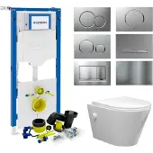Geberit up320 Toiletset Bidesta | Rimless | Met Bidetkraan | Mat Wit | Sigma Drukplaat