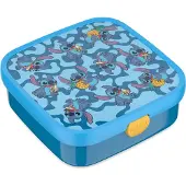Curver Bento lunchbox groot Campus - 1.25 l - Inclusief 2 uitneembare lekdichte bentobakjes & vorkje - Stitch