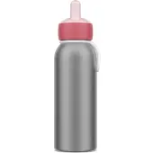 Mepal Isoleerfles flip-up Campus - 350 ml - 12 uur koud / 4 uur warm - Drinkfles met rietje voor kinderen - Cool pink