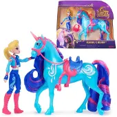 Unicorn Academy Isabel & River Set met 2 Rijdaccessoires & Haarstylingtool voor Meisjes van 4 jaar en ouder - Poppen & Eenhoorn Speelgoed