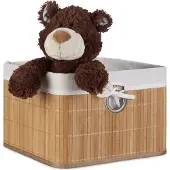 Relaxdays opbergmand uit bamboe verschillende kleuren beschikbaar opbergbox mand