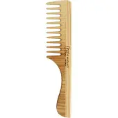 TEK Wooden Detangling Comb With Handle Wide Teeth