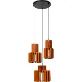 Lucide ROLLO - Hanglamp - 3xE27 - Terracotta - Japandi