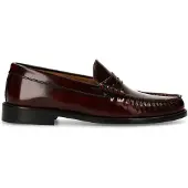 Manfield Burgundy leren loafers | Maat 42