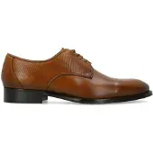 Manfield Cognac leren veterschoenen | Maat 44