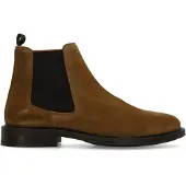 Manfield Cognac suède chelsea boots | Maat 43