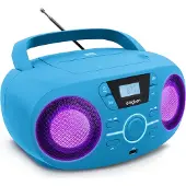BigBen Interactive Lecteur CD/USB portable avec effets lumineux Bleu