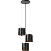 Lucide ALMELO - Hanglamp - 3xE27 - Zwart