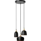 Lucide CHAYANNE - Hanglamp - Ø 30 cm - 3xE14 - Zwart