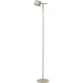 Lucide Minimalistische grijze vloerlamp met spot, dimbaar, geschikt voor woonkamer of slaapkamer, 130 cm hoog, warm witte LED, 8W, GIAN,