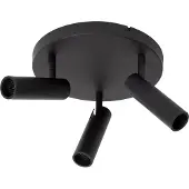 Lucide GRADO - Plafondspot - Ø 25 cm - 3xGU10 (MR11) - Zwart
