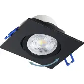 Eglo Set van 3 inbouwspots Saliceto vierkant zwart 6,4W