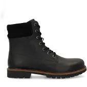 Manfield Zwarte leren veterboots | Maat 42