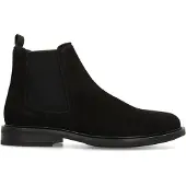 Manfield Zwarte suède chelsea boots | Maat 45