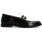 Manfield Zwarte leren loafers | Maat 43