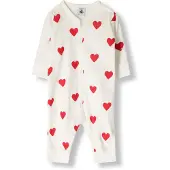 Petit Bateau Slaappakje zonder voetjes met hartjesprint in katoen voor baby's