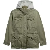 Superdry Tussenjas grijs gemêleerd / groen
