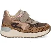 Shoesme leren sneakers brons/zwart Meisjes Suède Meerkleurig - maat 24