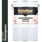 Holdbar Kunststofkozijnen Coating Dennegroen (RAL 6009) 2,5 Kg - Kunststof Kozijnen Schilderen - Hecht direct op kunststof - 100% UV-bestendig - kunststof kozijnen verven