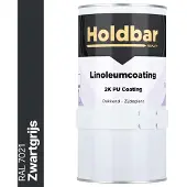 Holdbar Linoleumcoating Zwartgrijs (RAL 7021) 1 Kg - Linoleum Verf - Alle Kleuren - Vloerverf - Krasvast - UV-bestendig - Vergeelt niet - Gemakkelijk Schoonmaken - 2 Componenten