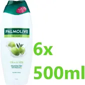 Palmolive Naturals - Douchegel - Olive & Milk – met Vitamine E - 6x 500ml - Voordeelverpakking