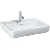 Laufen Pro - Wastafel, 60x48 cm, met kraangat, wit H8189520001041