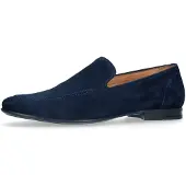 Manfield suède loafers donkerblauw Heren | Maat: 47