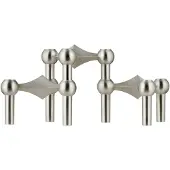 STOFF Nagel kandelaar 3-pack Geborsteld chroom