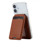 Accezz Leren Wallet met standaard - Geschikt voor MagSafe en Qi2 - Sienna Brown