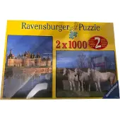 Ravensburger Franse Landschappen en Paarden 2x 1000 stukjes